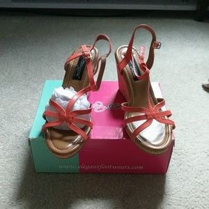 Modcloth strappy cork wedge sandals